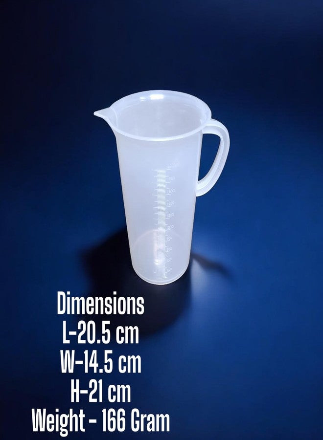 Fastro 2000 ML Transparent Plastic Measuring Jugs with Handles - Measuring Mugs Cups for Home, Kitchen,Office, School & Laboratory Use, Measuring Solid & Liquids Moulded in Polypropylene - Image 4